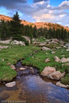 stream, sunset, 
